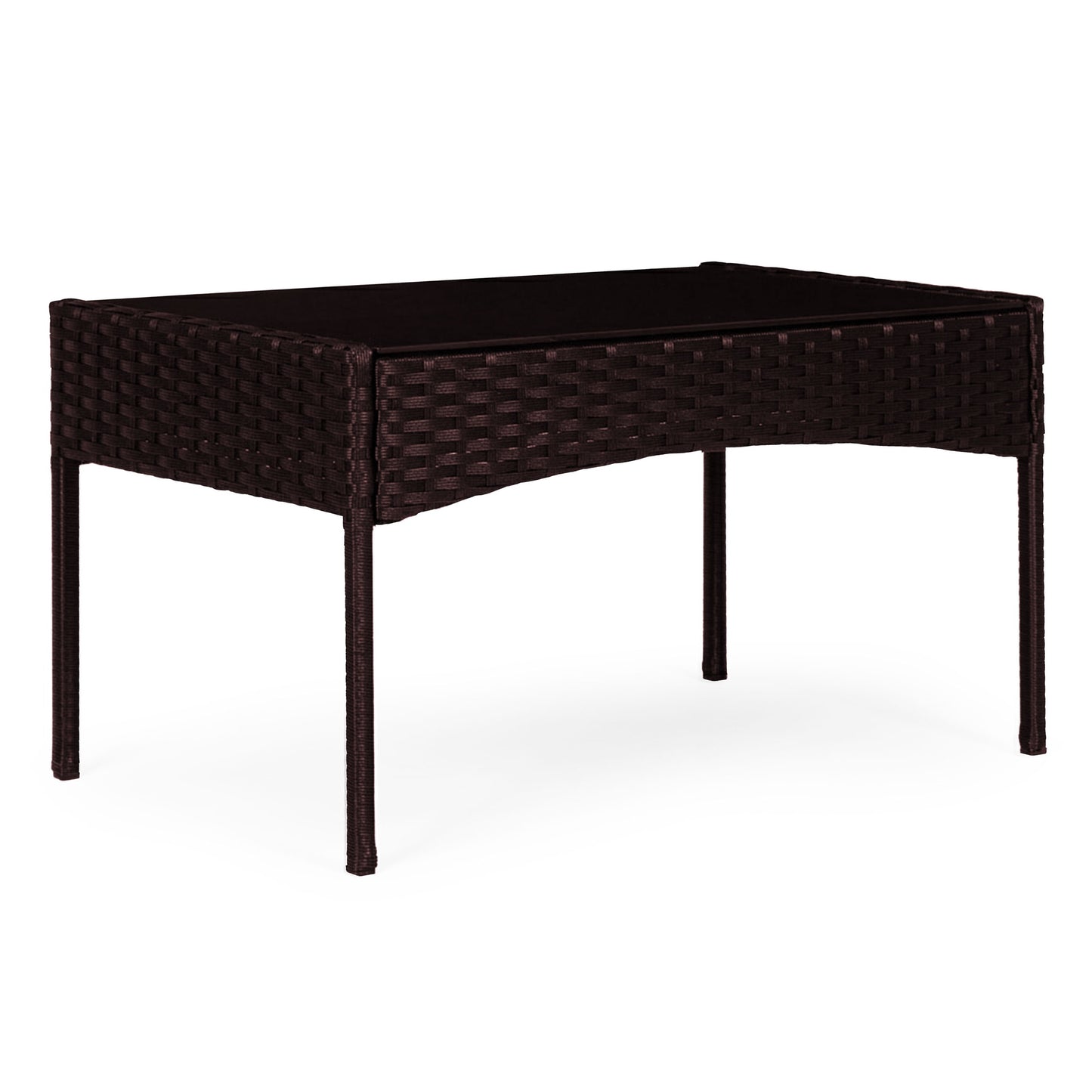 Rattan Garden Furniture Set for 4 with Table & Cushions