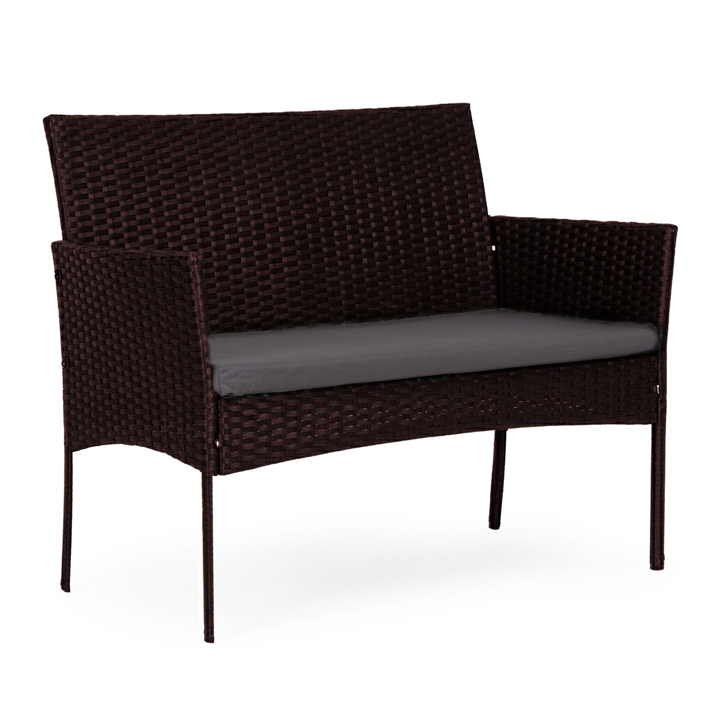 Rattan Garden Furniture Set for 4 with Table & Cushions