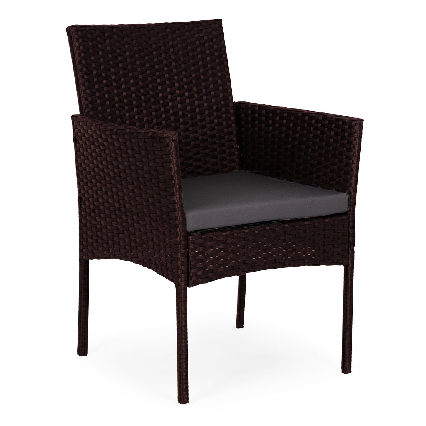 Rattan Garden Furniture Set for 4 with Table & Cushions