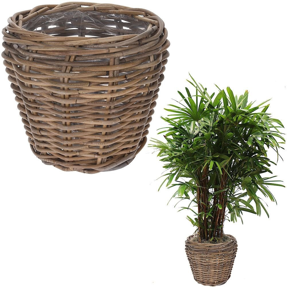 Rattan basket for plants and herbs - natural and stylish