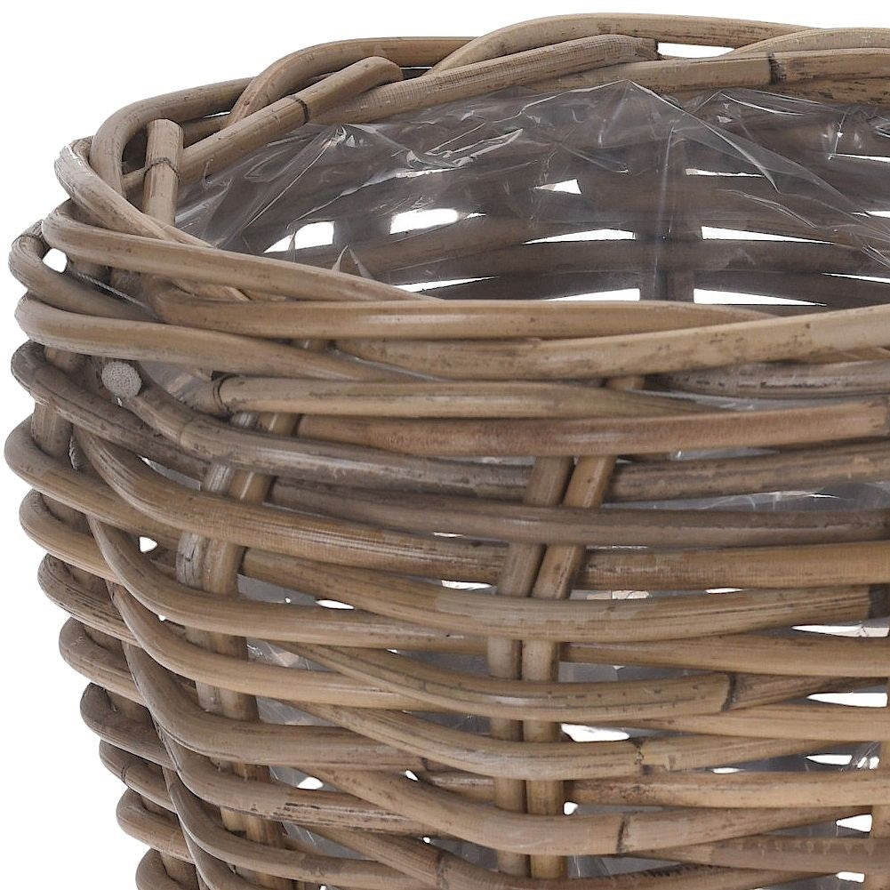 Rattan basket for plants and herbs - natural and stylish
