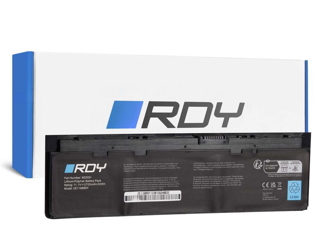 Rdy Laptop Batteri WD52H GVD76 För Dell Latitude E7240 E7250