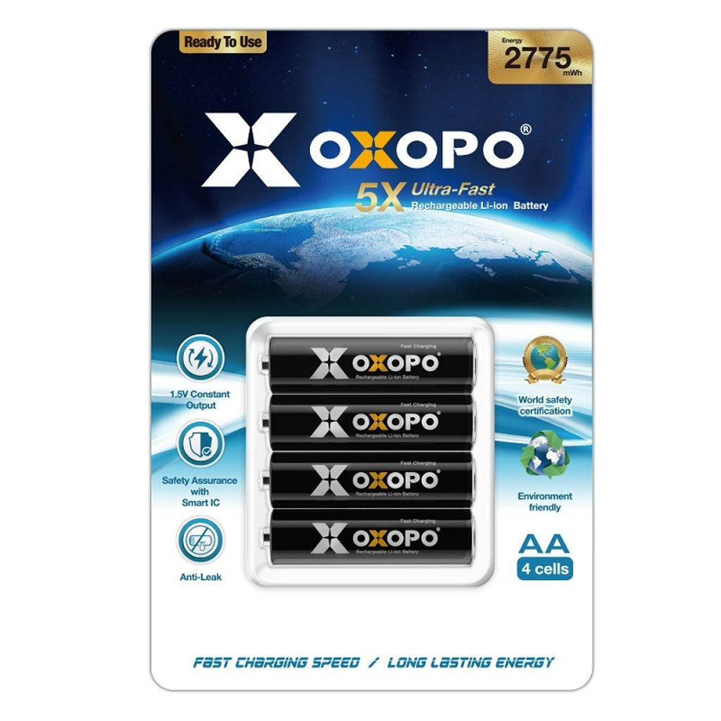 Rechargeable AA 1850mah Li-ion 4-pack