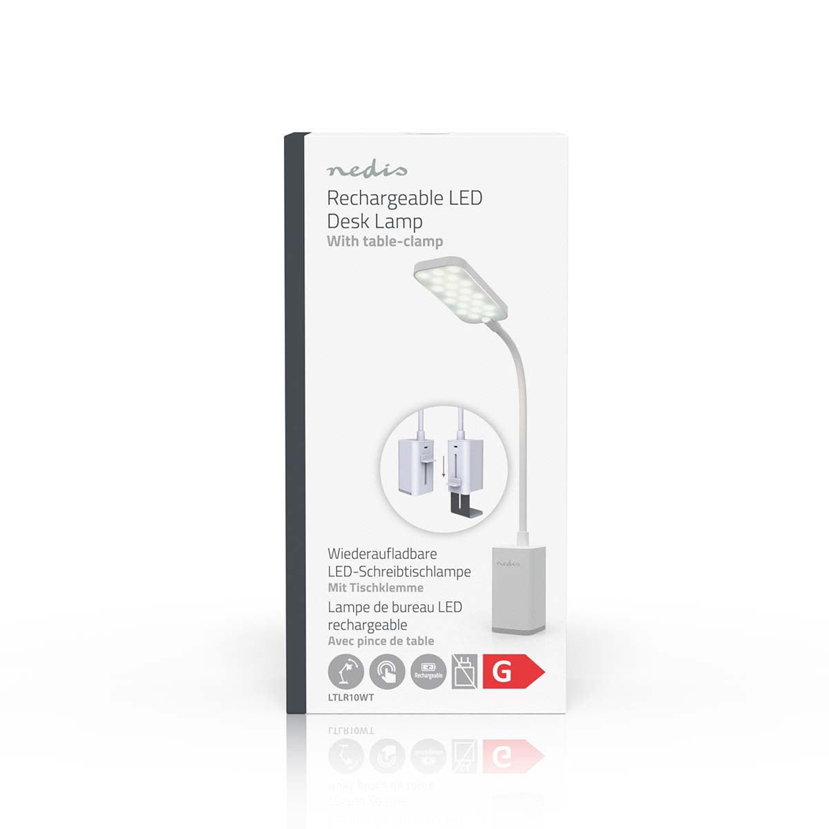 Rechargeable LED Desk Lamp, Dimmable, Touch Control