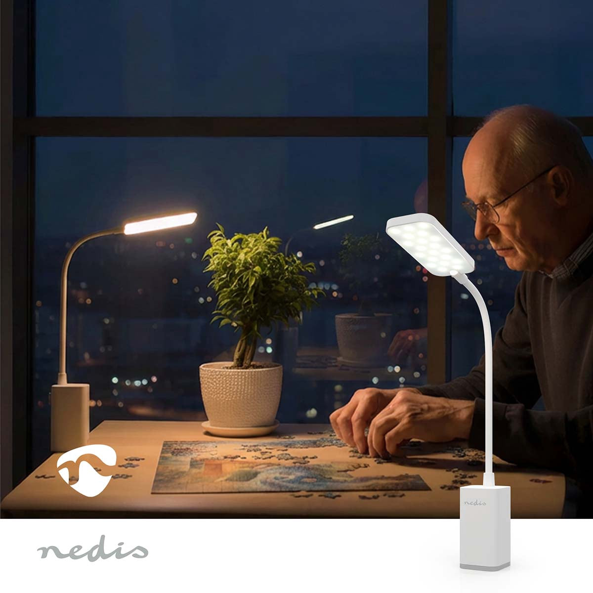 Rechargeable LED Desk Lamp, Dimmable, Touch Control