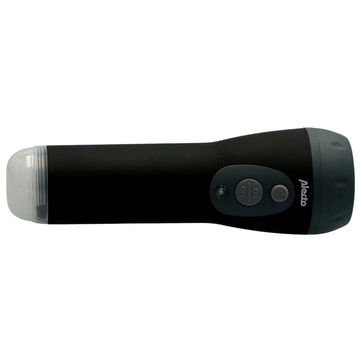 Rechargeable LED Flashlight with Auto Night Light, Black