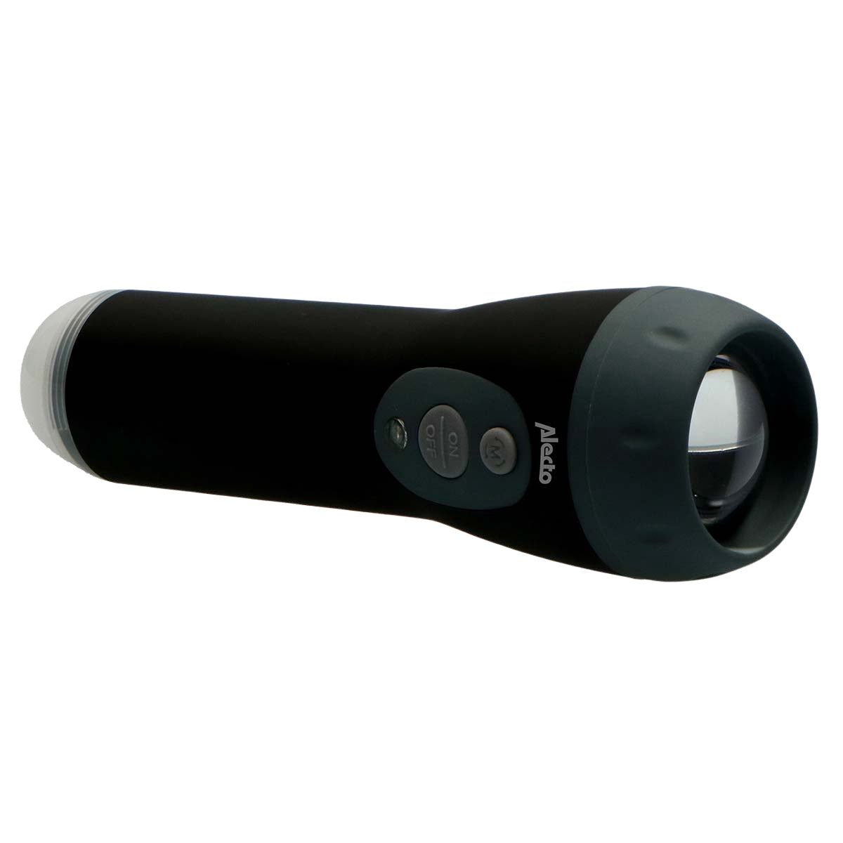 Rechargeable LED Flashlight with Auto Night Light, Black