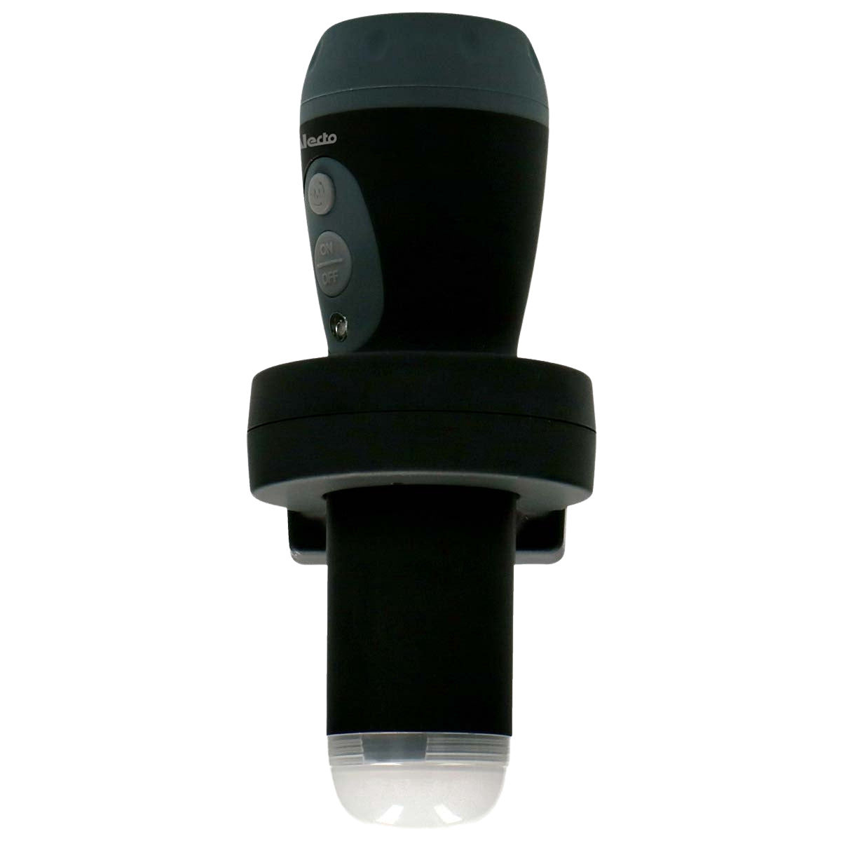 Rechargeable LED Flashlight with Auto Night Light, Black