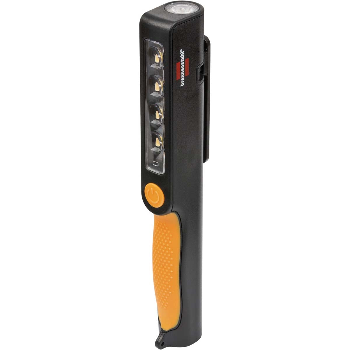 Rechargeable LED clip light / handy LED penlight with 200+150lm (battery-powered work light, inspection light incl. rotating clip with magnet)