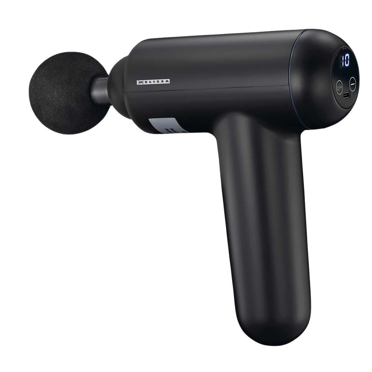 Rechargeable Massage Gun, 4 Heads, 32 Intensity Levels, Black