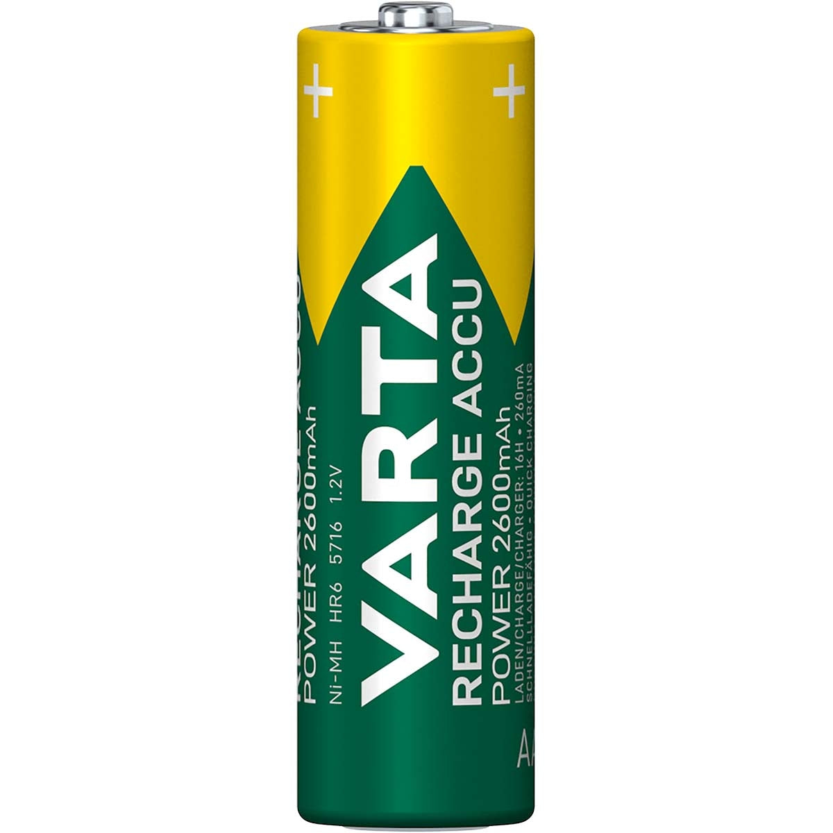 Rechargeable Ni-MH battery AA | 1.2 V DC | 2500 mAh | 4-Blister card