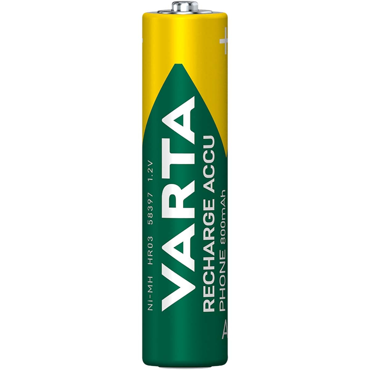 Rechargeable Ni-MH battery AAA | 1.2 V DC | 750 mAh | Preloaded | 2-Blister card