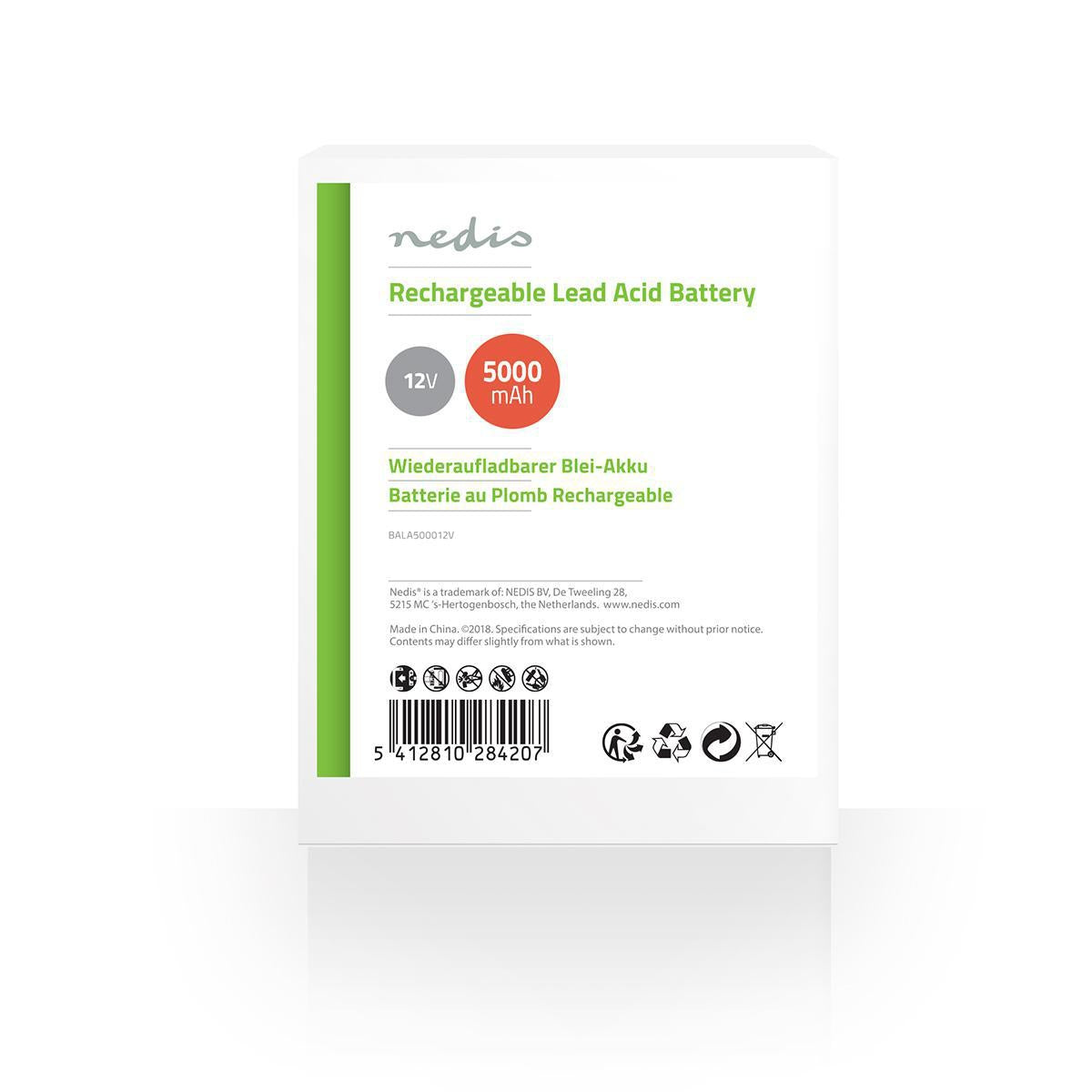 Rechargeable lead acid battery | Lead-acid | Rechargeable | 12 V| 5000mAh