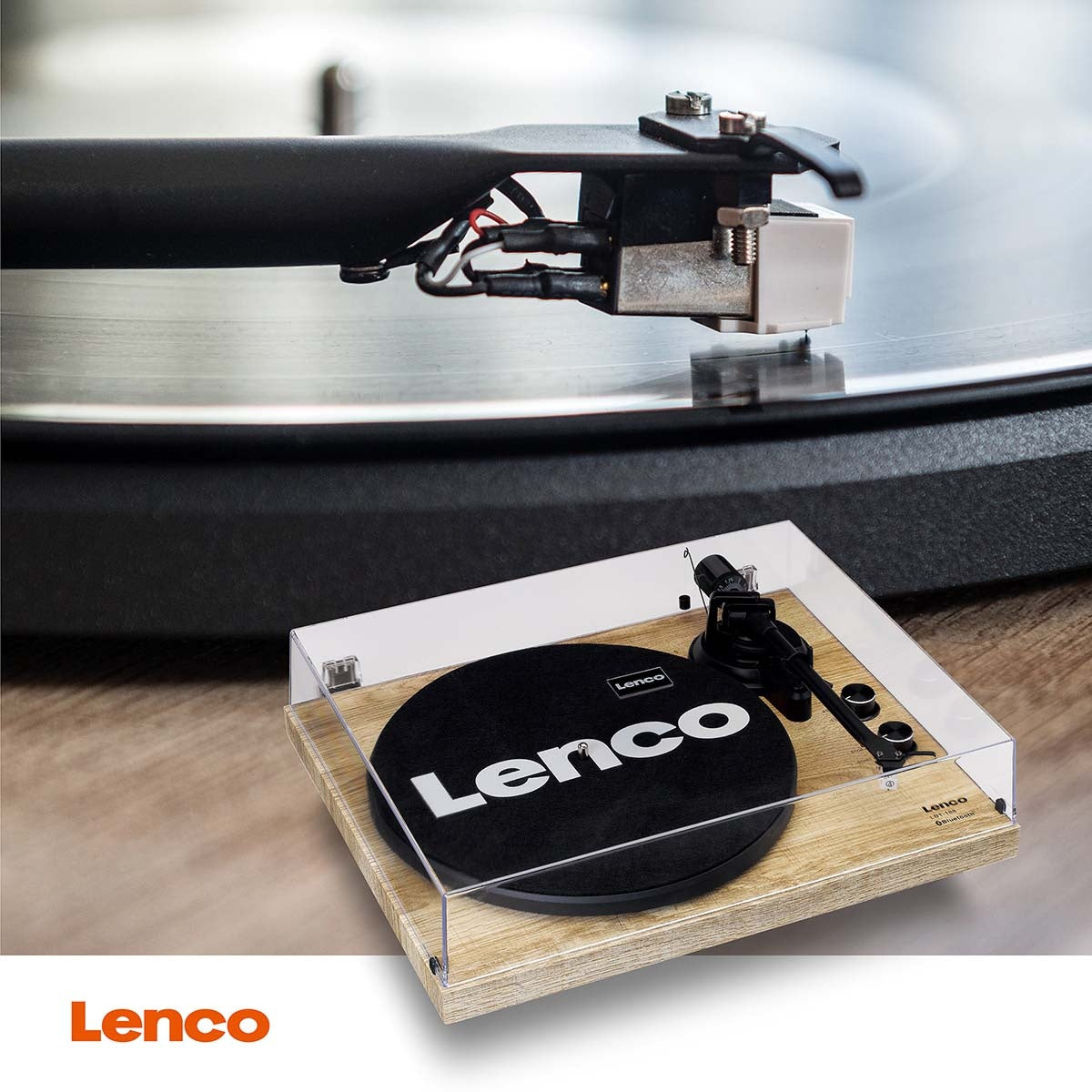 Record Player with Bluetooth® transmission Pine