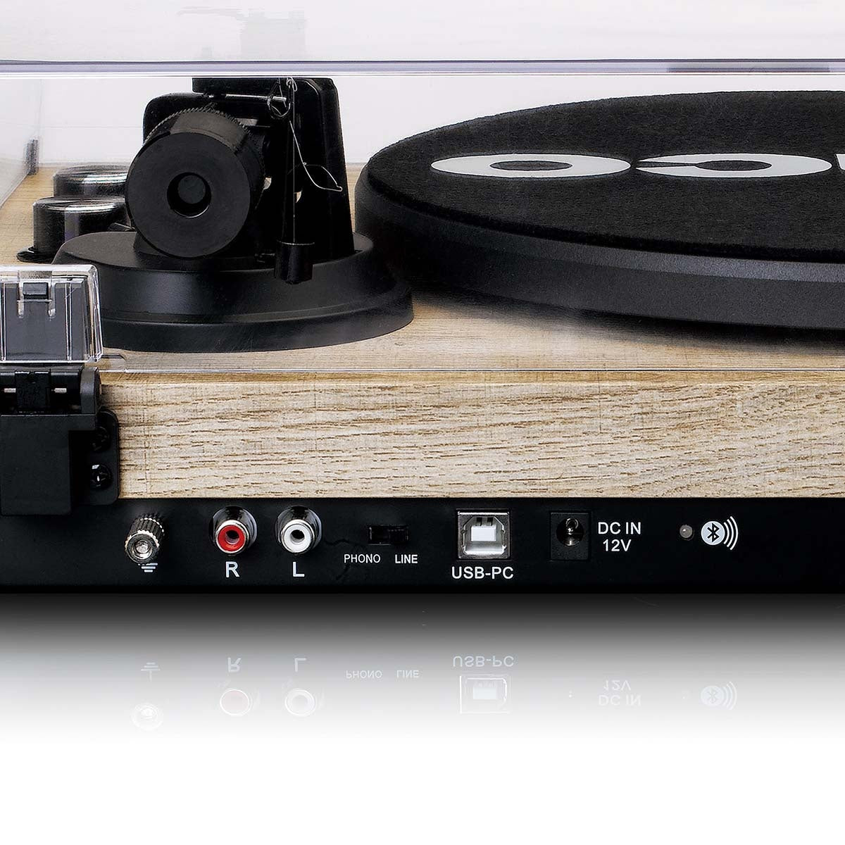 Record Player with Bluetooth® transmission Pine