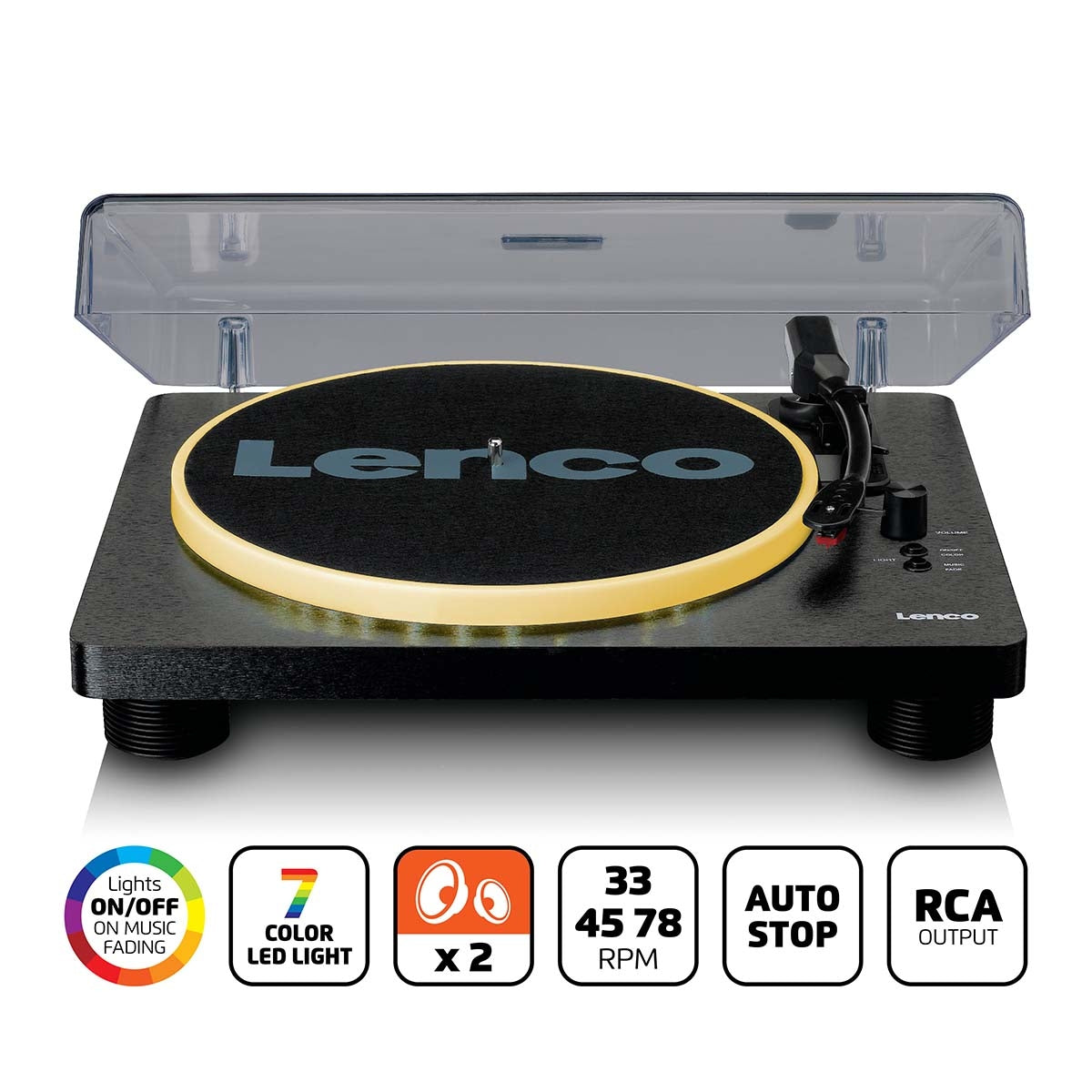 Record Player with PC encoding speakers and lights