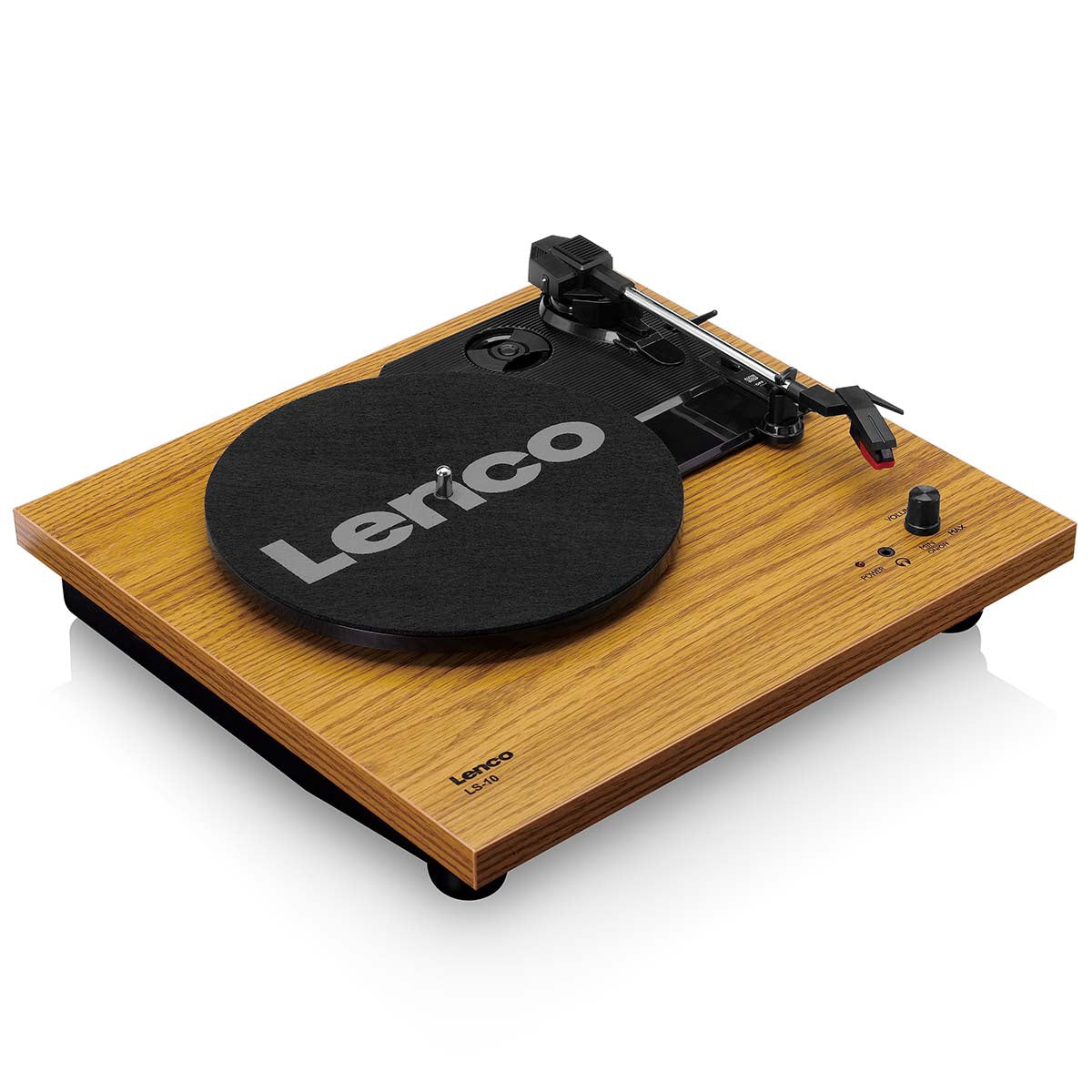 Record Player with Speakers, Wood Finish, 33/45 RPM