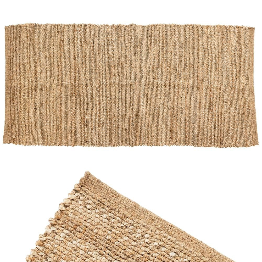 Rectangular Boho Rug in Jute and Cotton for the Home