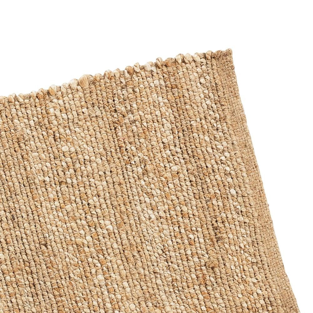 Rectangular Boho Rug in Jute and Cotton for the Home