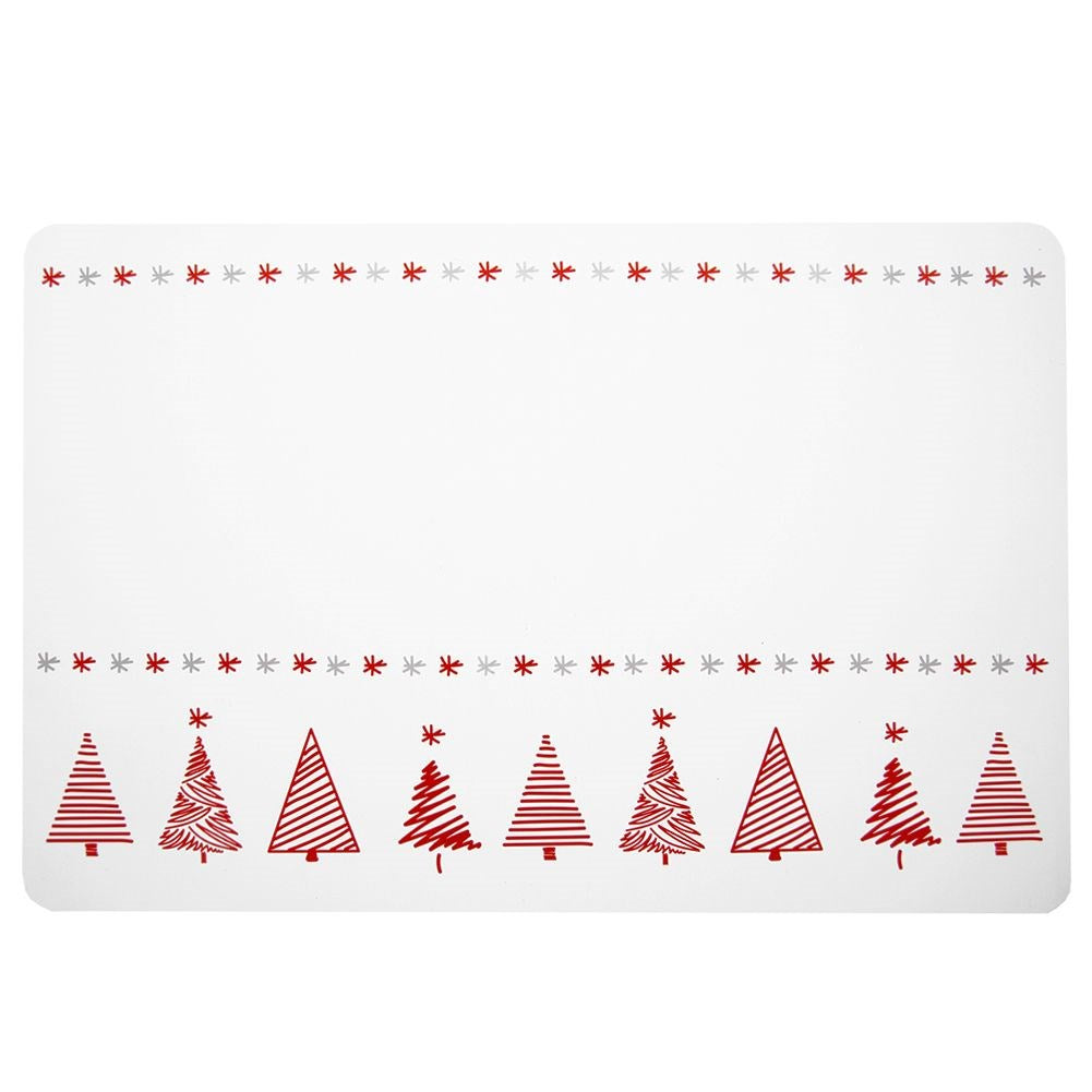Rectangular Christmas tree table mat 43x28 cm