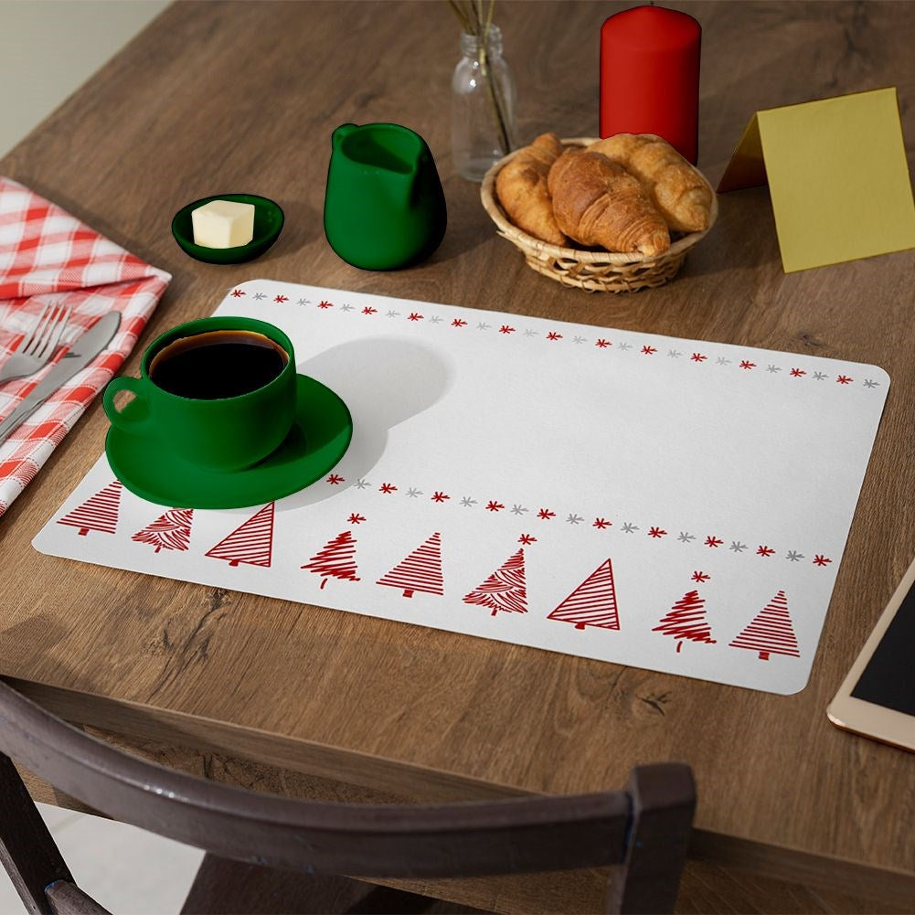 Rectangular Christmas tree table mat 43x28 cm