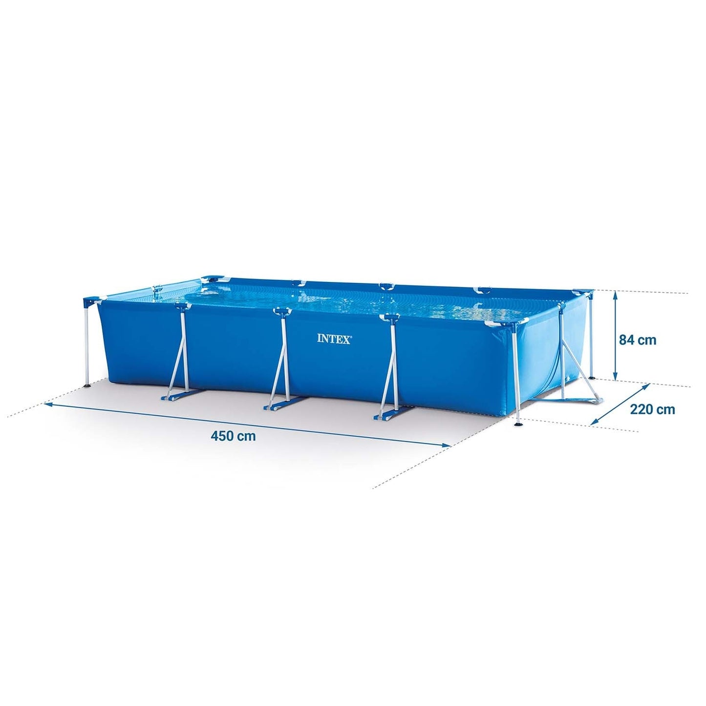 Rectangular Frame Pool 450x220x84 cm with Accessories