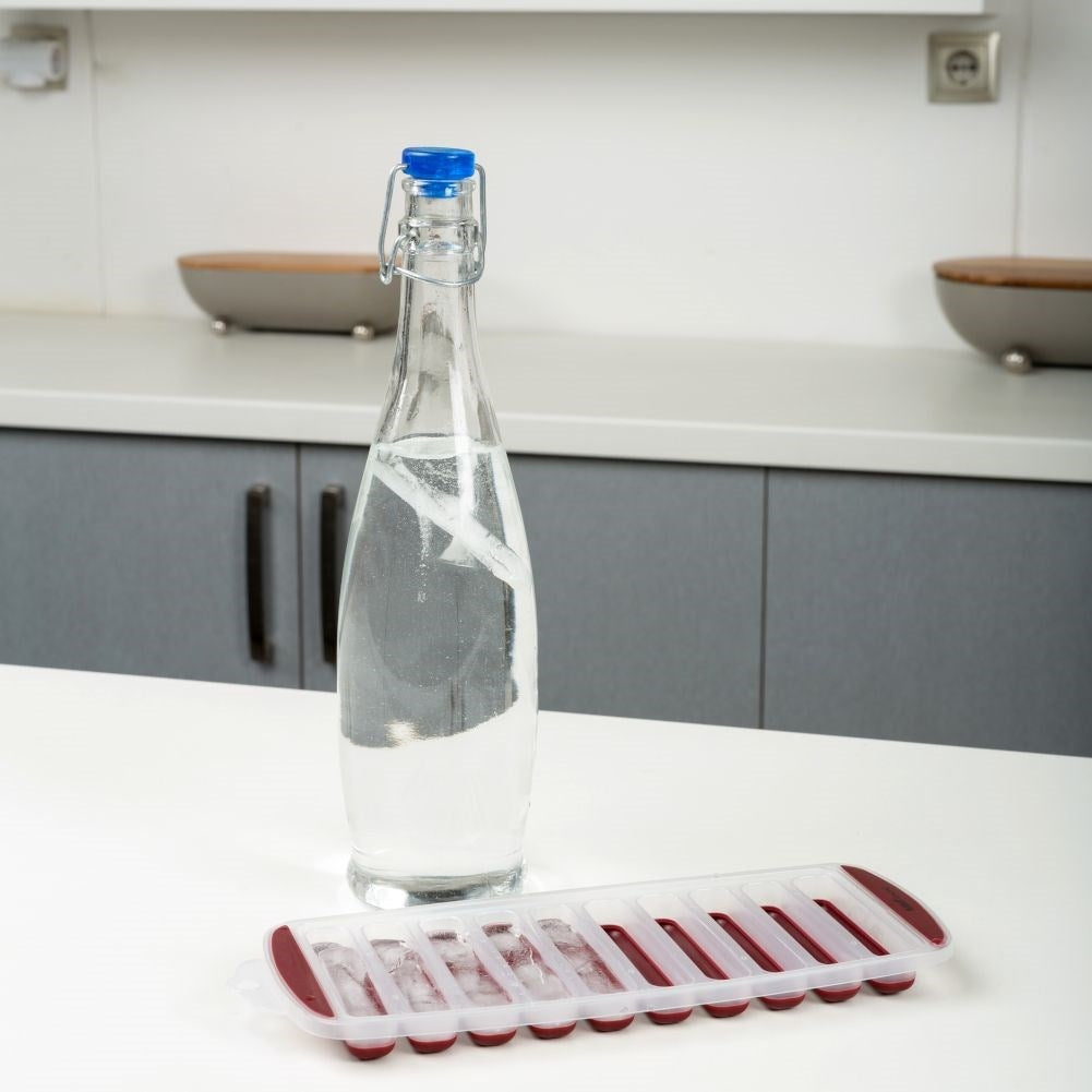 Rectangular Ice Mold with Silicone Bottom for Easy Ice Removal