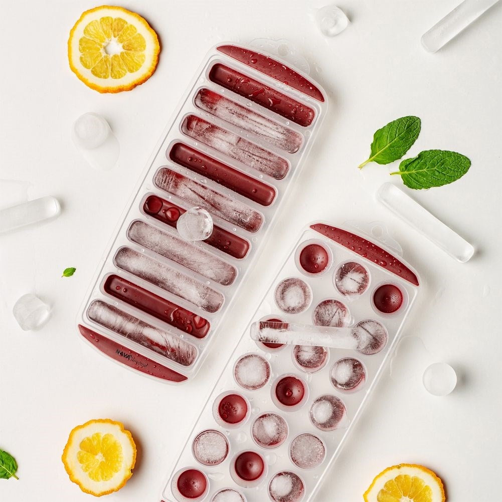 Rectangular Ice Mold with Silicone Bottom for Easy Ice Removal