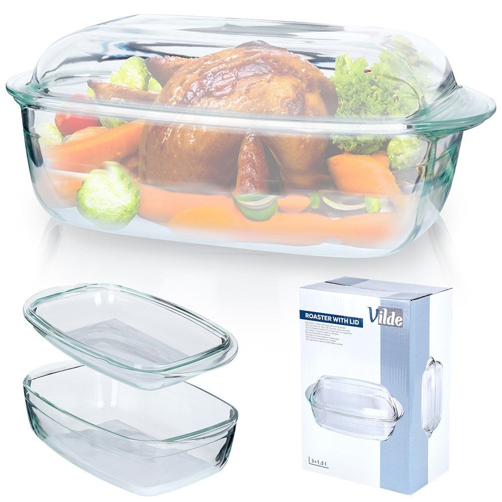 Rectangular Oven Form in Durable Ovenproof Glass