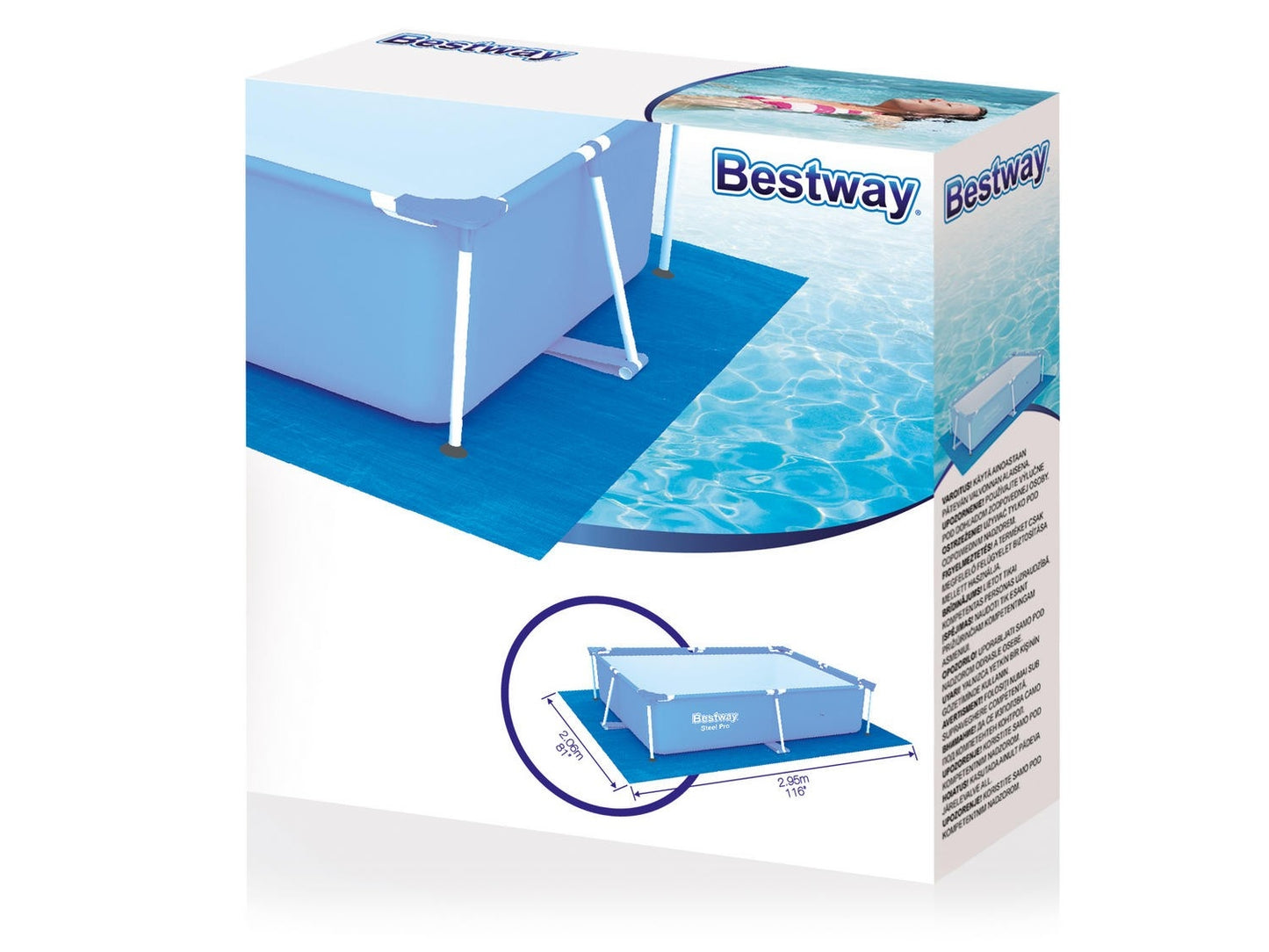 Rectangular Pool Ground Cloth, 295 x 206 cm