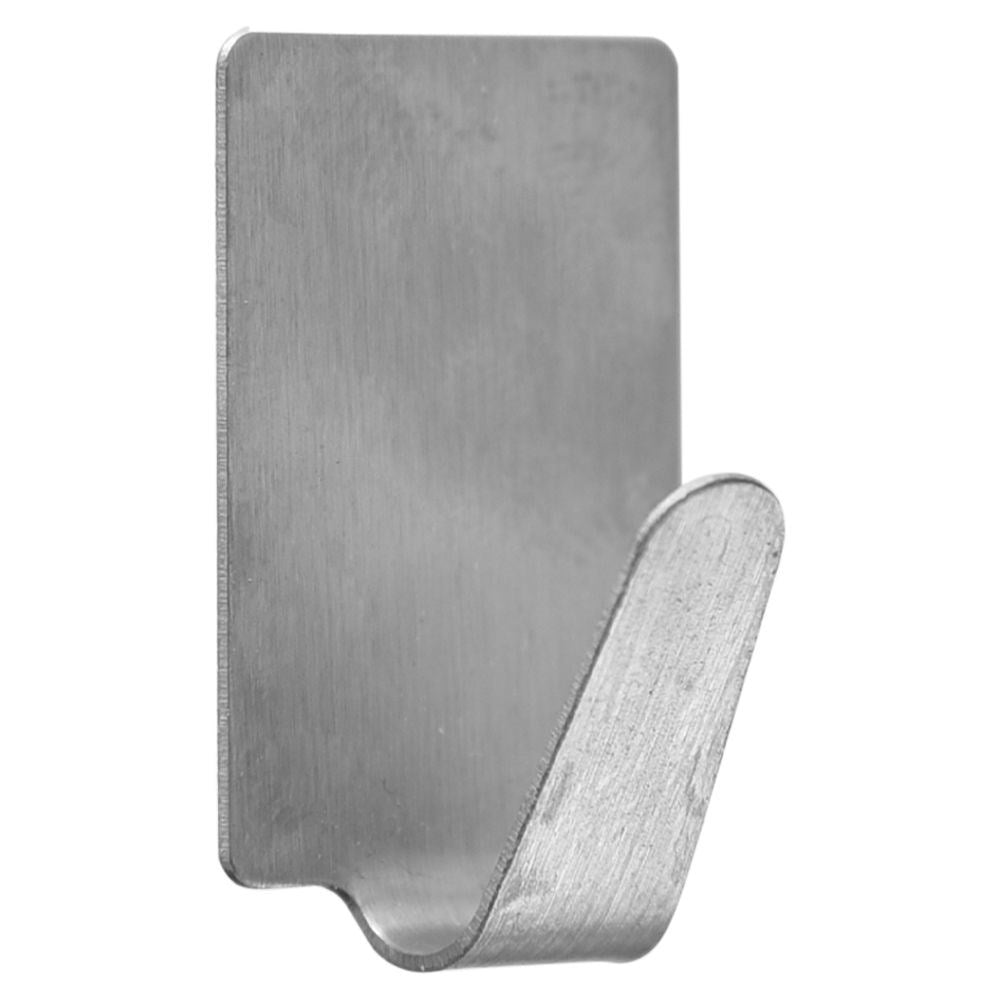 Rectangular Self-adhesive Mini-Hook in Matt Stainless Steel