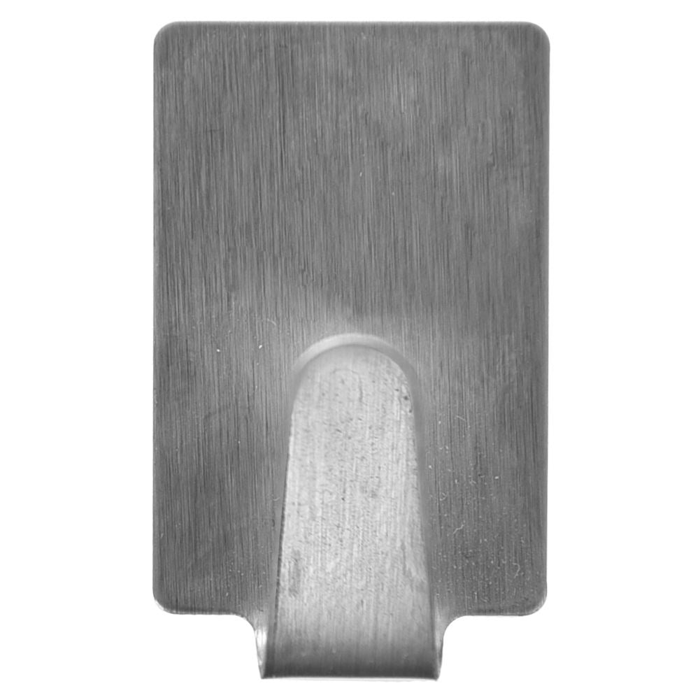 Rectangular Self-adhesive Mini-Hook in Matt Stainless Steel