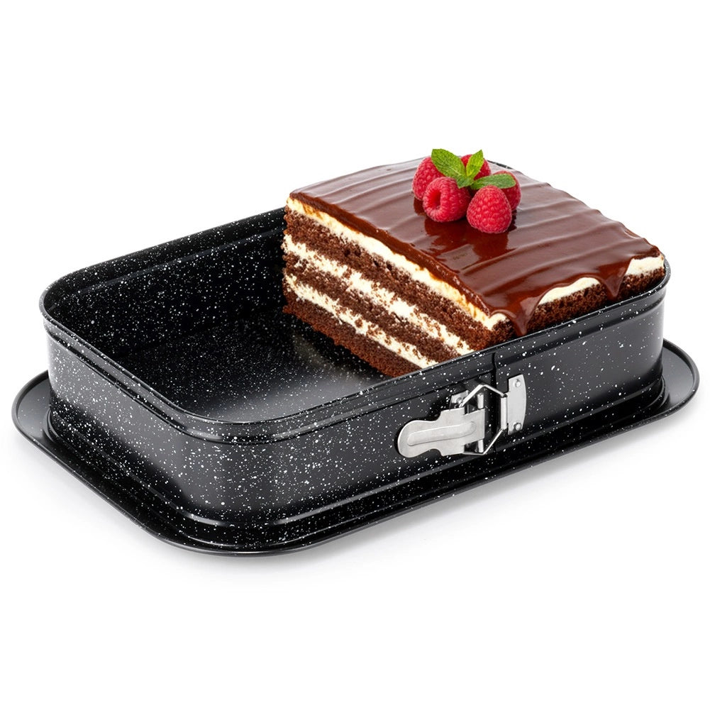 Rectangular Springform Baking Pan, Granite Coated, 35x24 cm