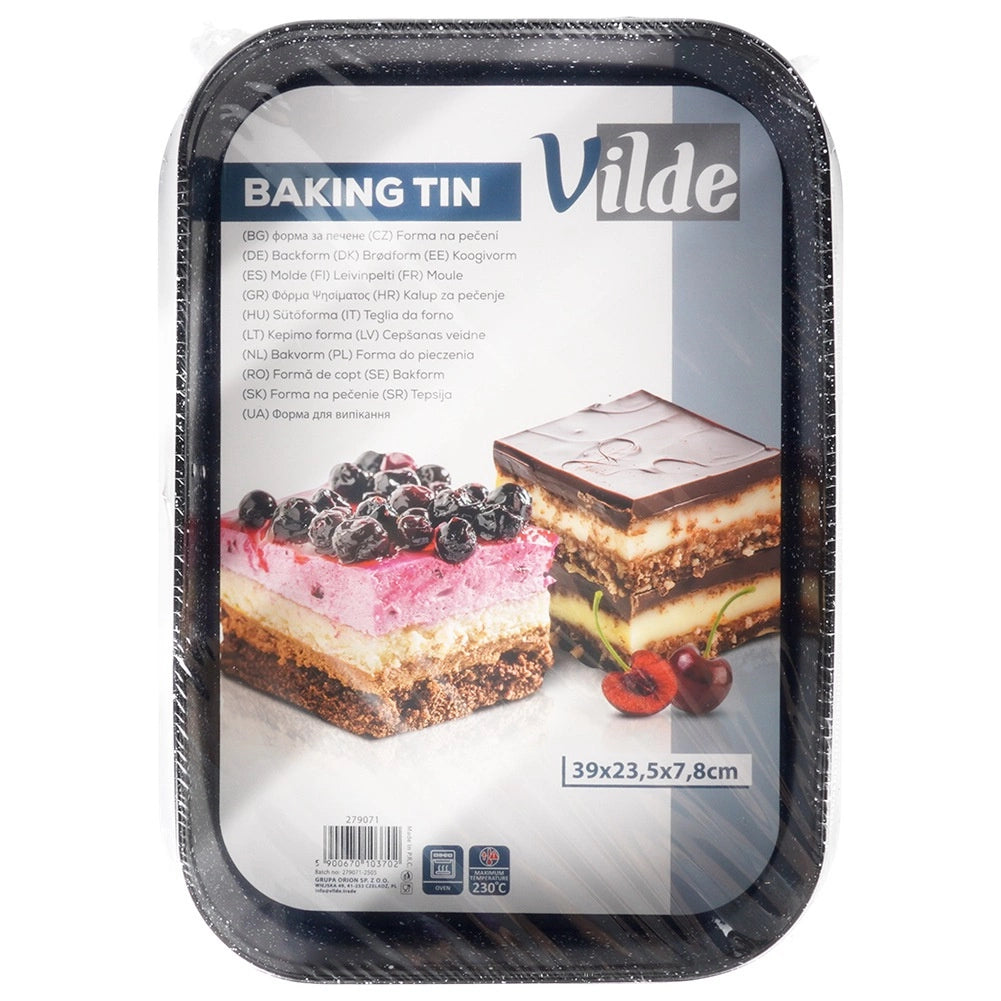 Rectangular Springform Baking Pan, Granite Coated, 35x24 cm