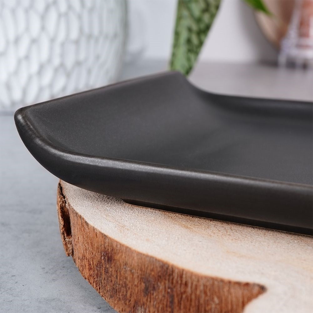 Rectangular ceramic plate for snacks - elegant and practical