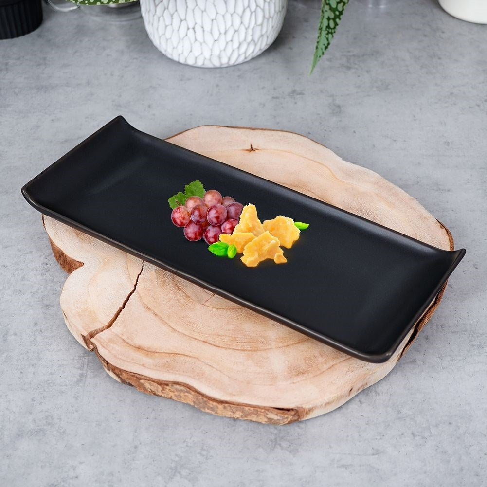 Rectangular ceramic plate for snacks - elegant and practical