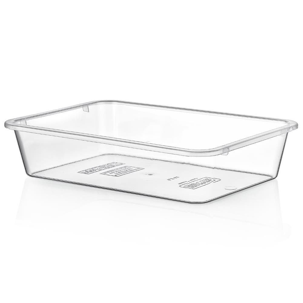Rectangular food box for refrigerator storage of food