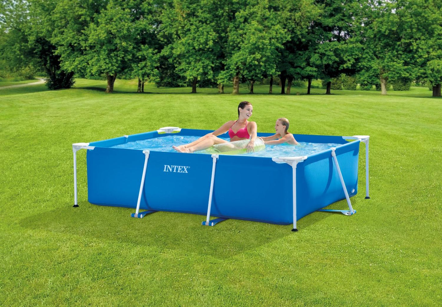 Rectangular frame garden pool 3x2m Intex