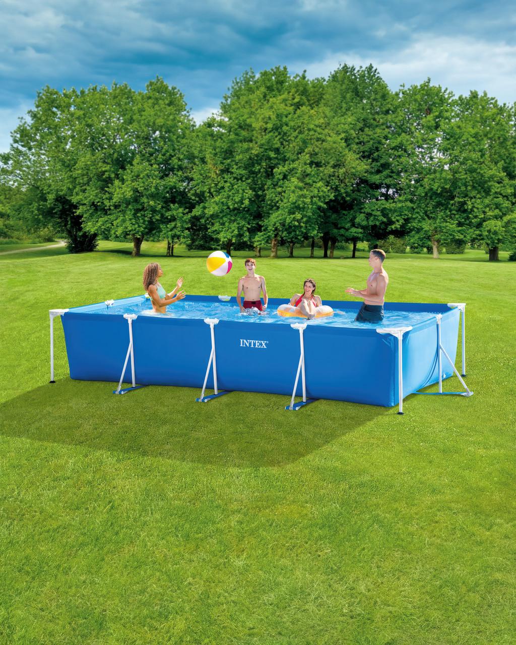 Rectangular frame garden pool 450x220x84 cm, 7127L, INTEX 28273