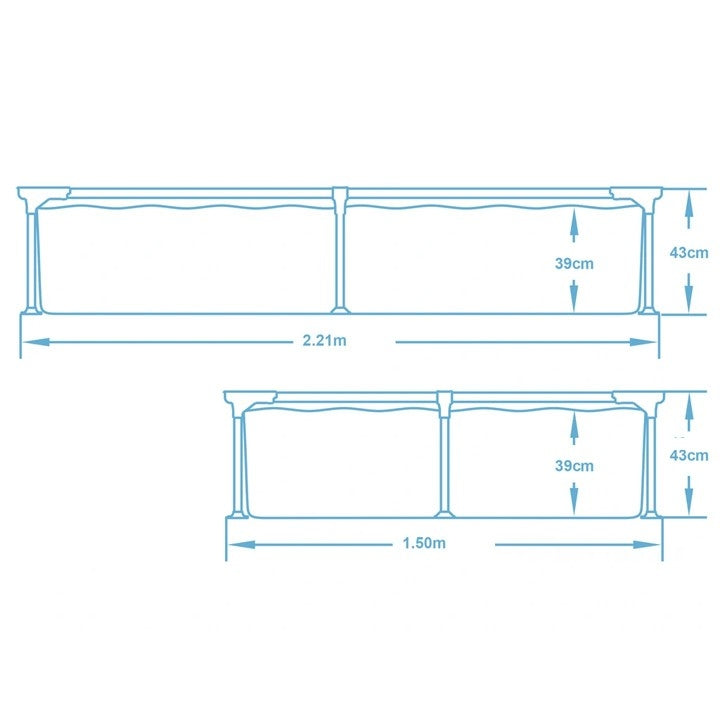 Rectangular frame pool 221x150x43 cm Bestway 56401