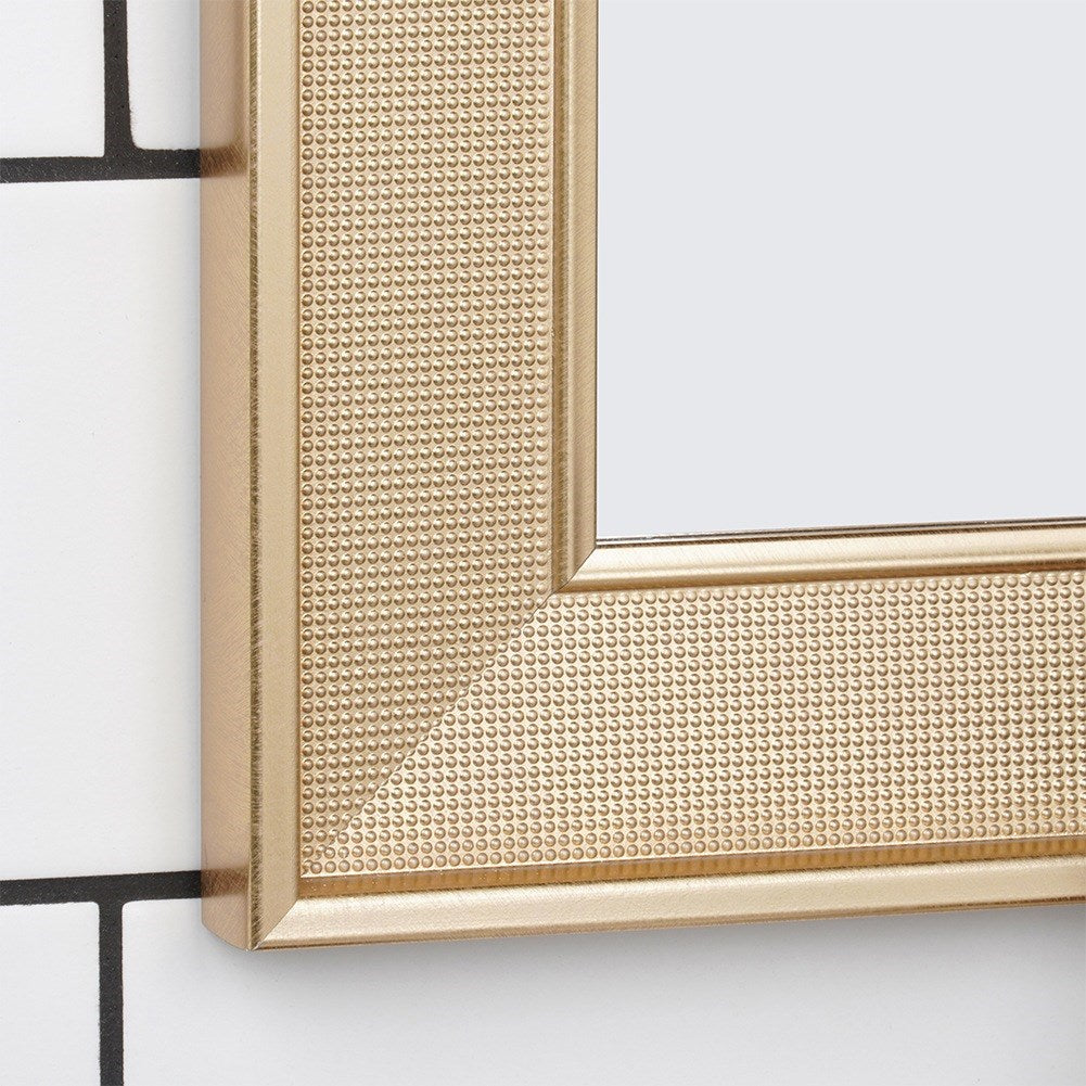 Rectangular gold wall mirror 49.5x59.5 cm