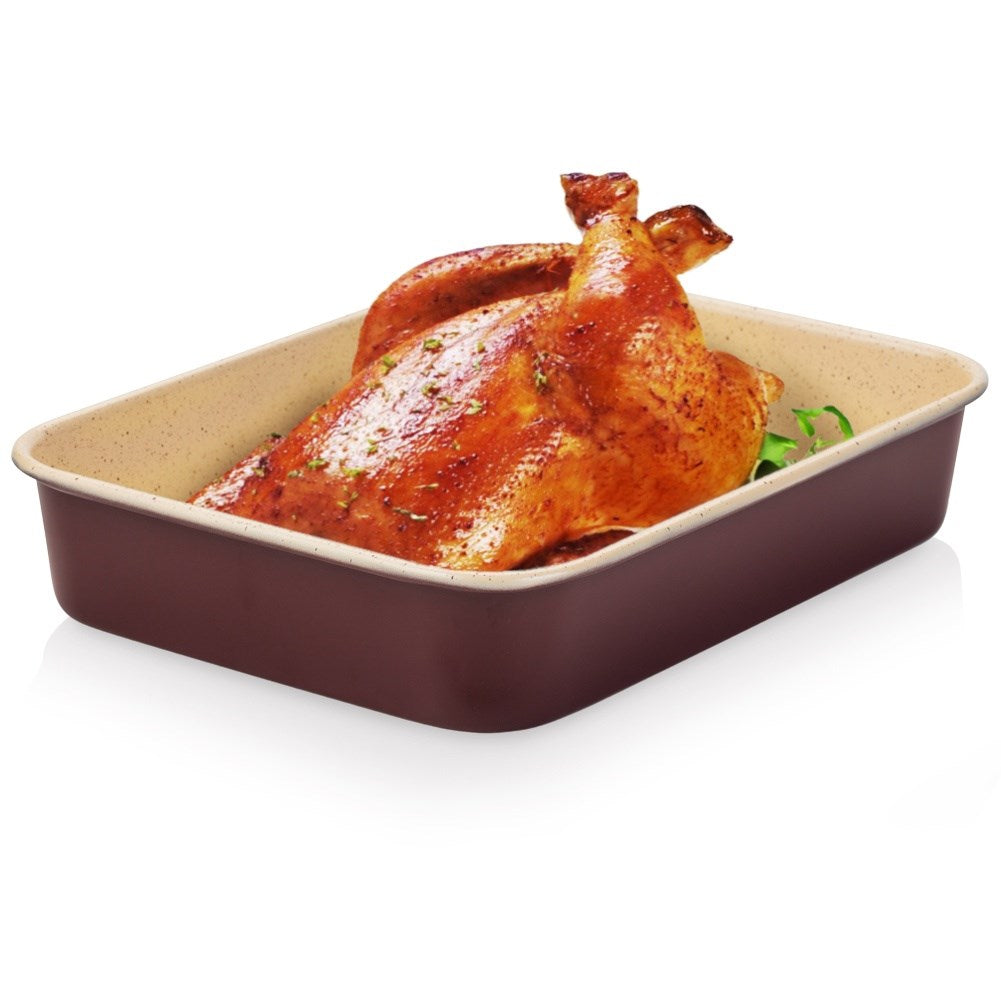 Rectangular granite roaster TERRESTRIAL 6 l, 40x28x7 cm