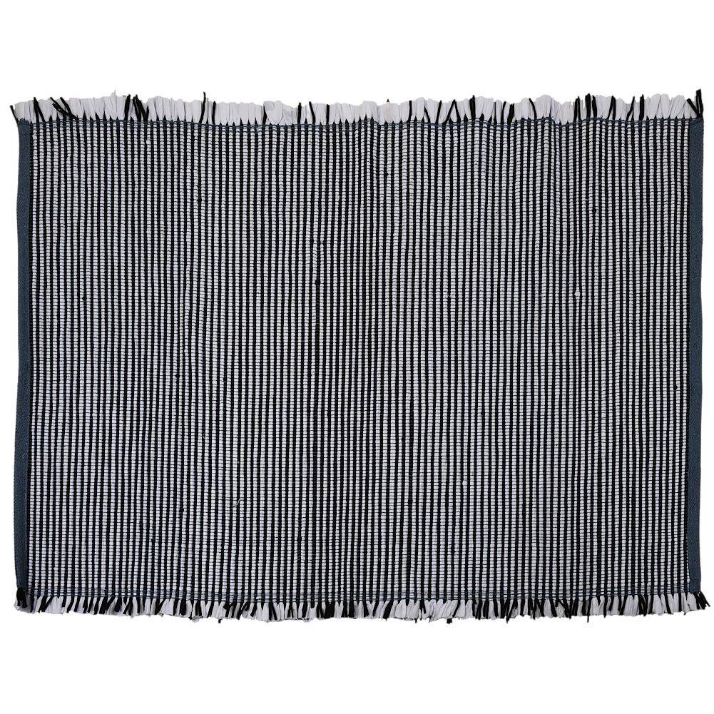 Rectangular handmade rug 120x180 cm in polyester and cotton