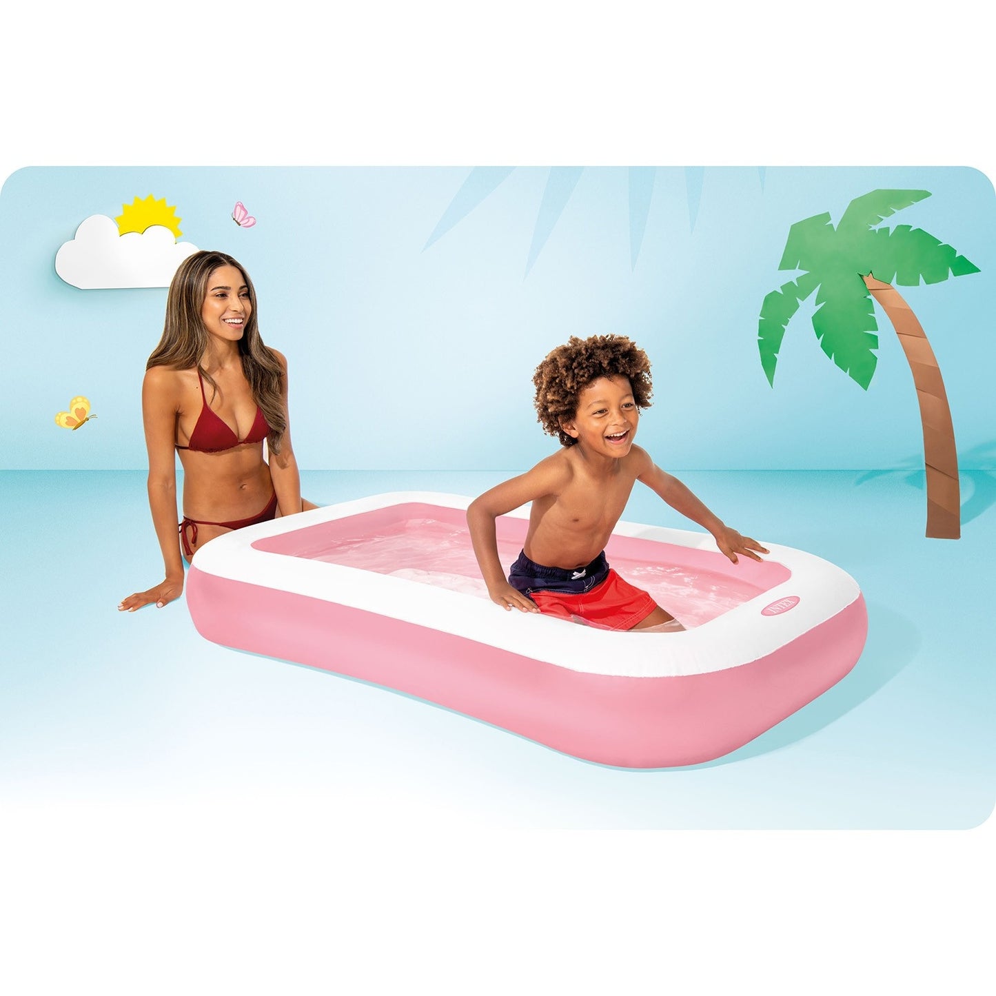 Rectangular inflatable pool 166 x 100 x 25 cm Intex 58423