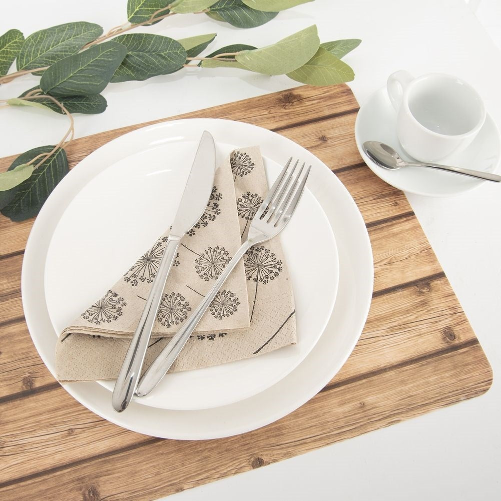 Rectangular kitchen mat in imitation wood, high-quality plastic