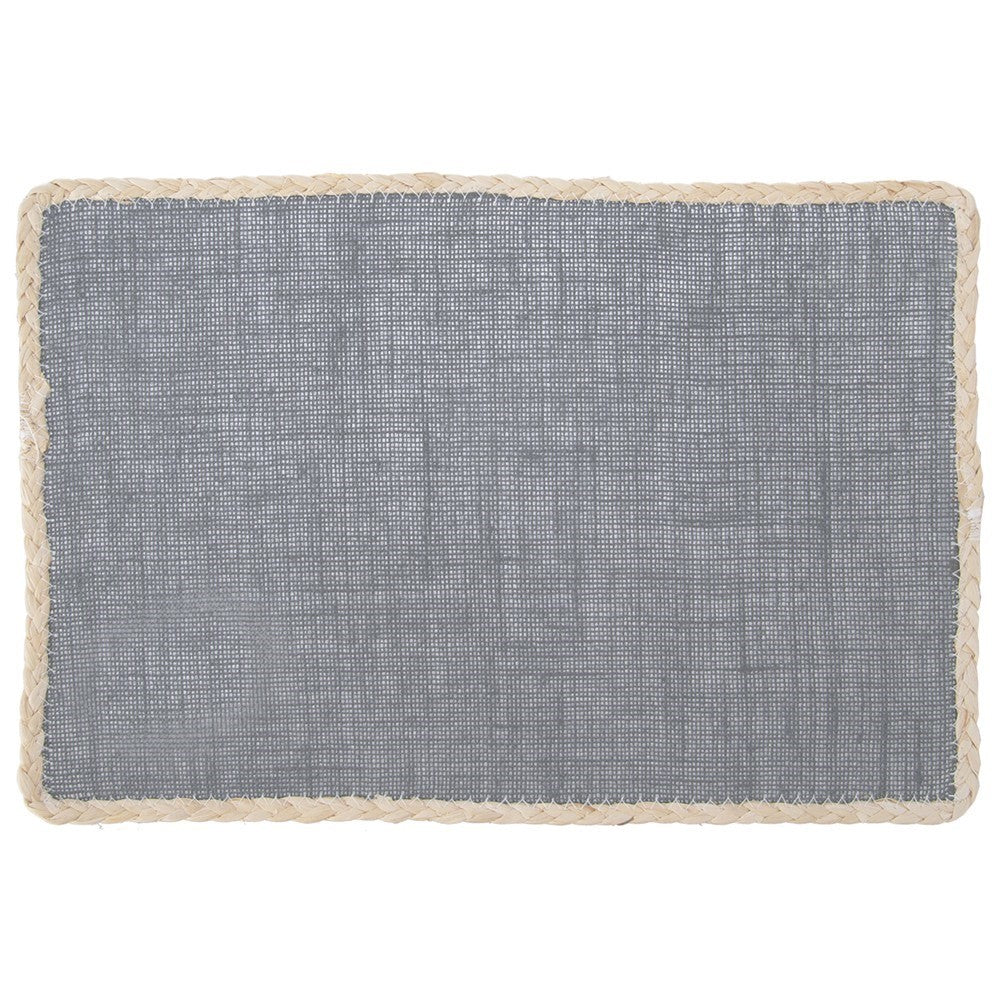 Rectangular kitchen mat in polyester fiber with elegant edging