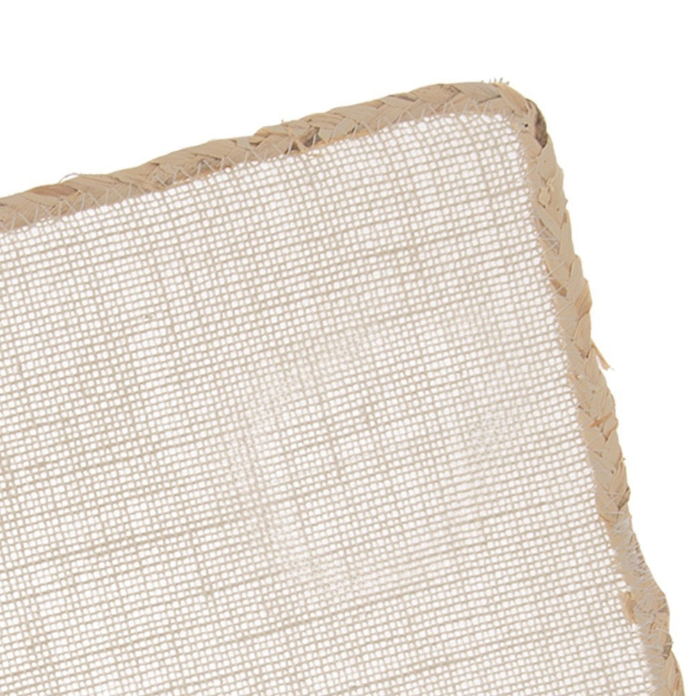 Rectangular kitchen mat in polyester fiber with elegant edging