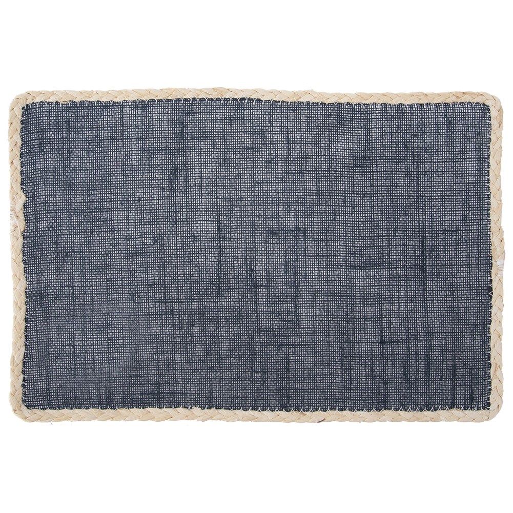 Rectangular kitchen mat made of polyester fiber with elegant edging