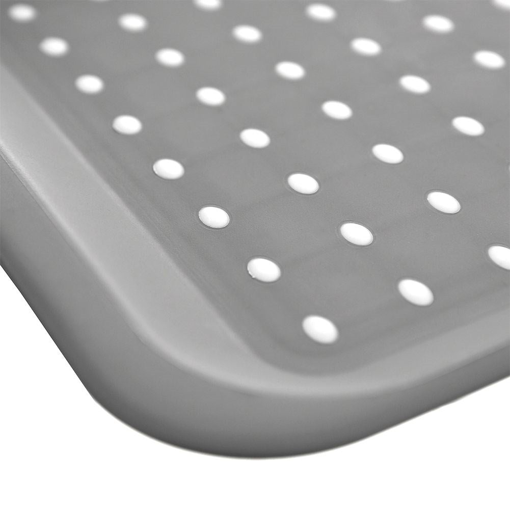 Rectangular kitchen tray in non-slip high-quality gray material