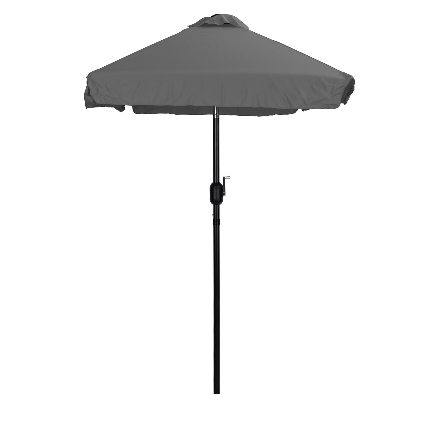 Rectangular large slanted garden umbrella with crank, gray, 200 x 140 cm